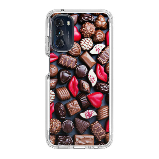 I Love Choco Pattern Motorola Moto G 5G 2022 Case