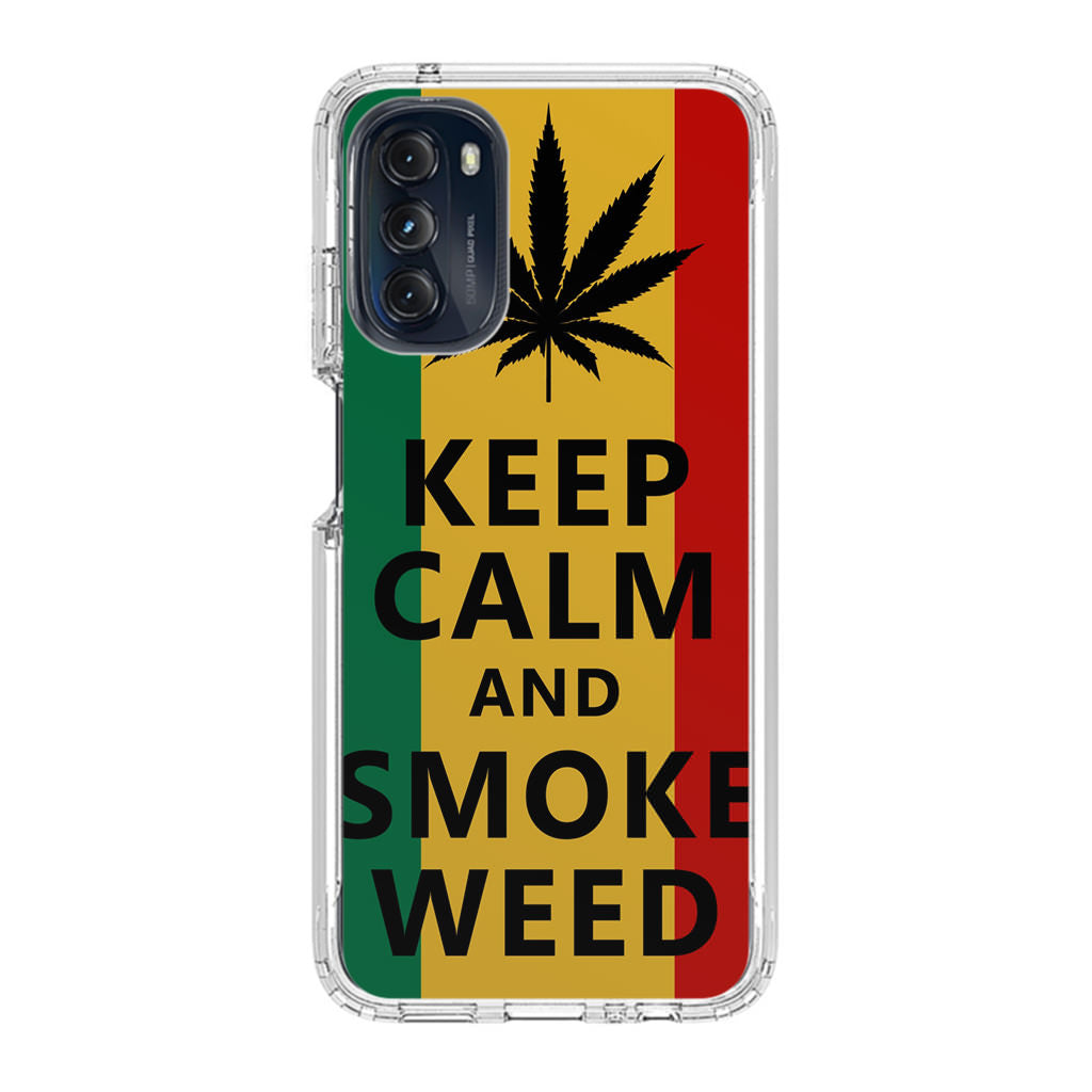 Keep Calm And Smoke Weed Motorola Moto G 5G 2022 Case