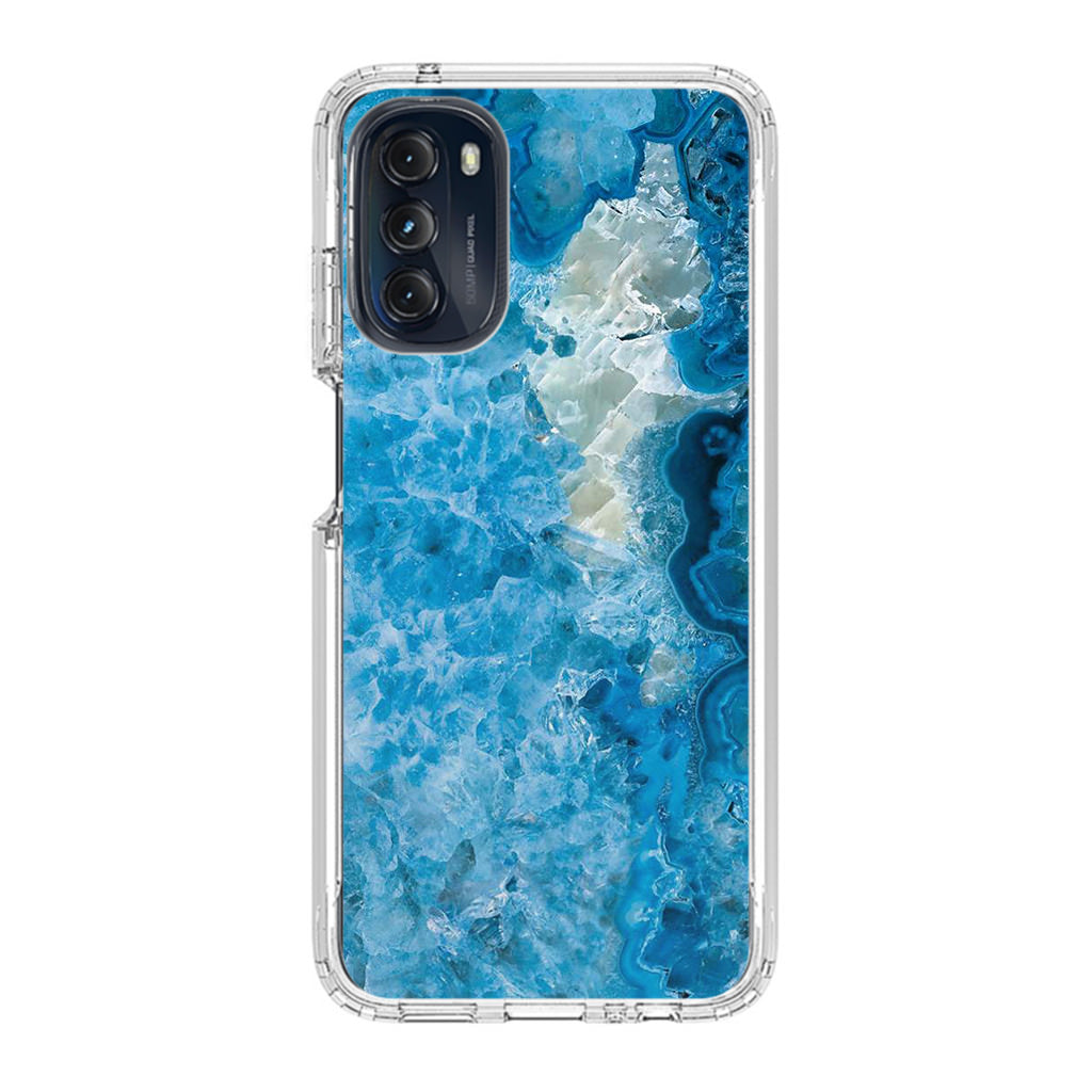 Navy Blue Marble Motorola Moto G 5G 2022 Case