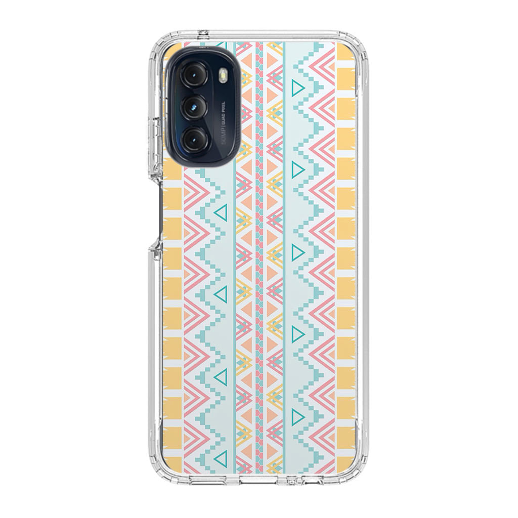 Peach Aztec Pattern Motorola Moto G 5G 2022 Case