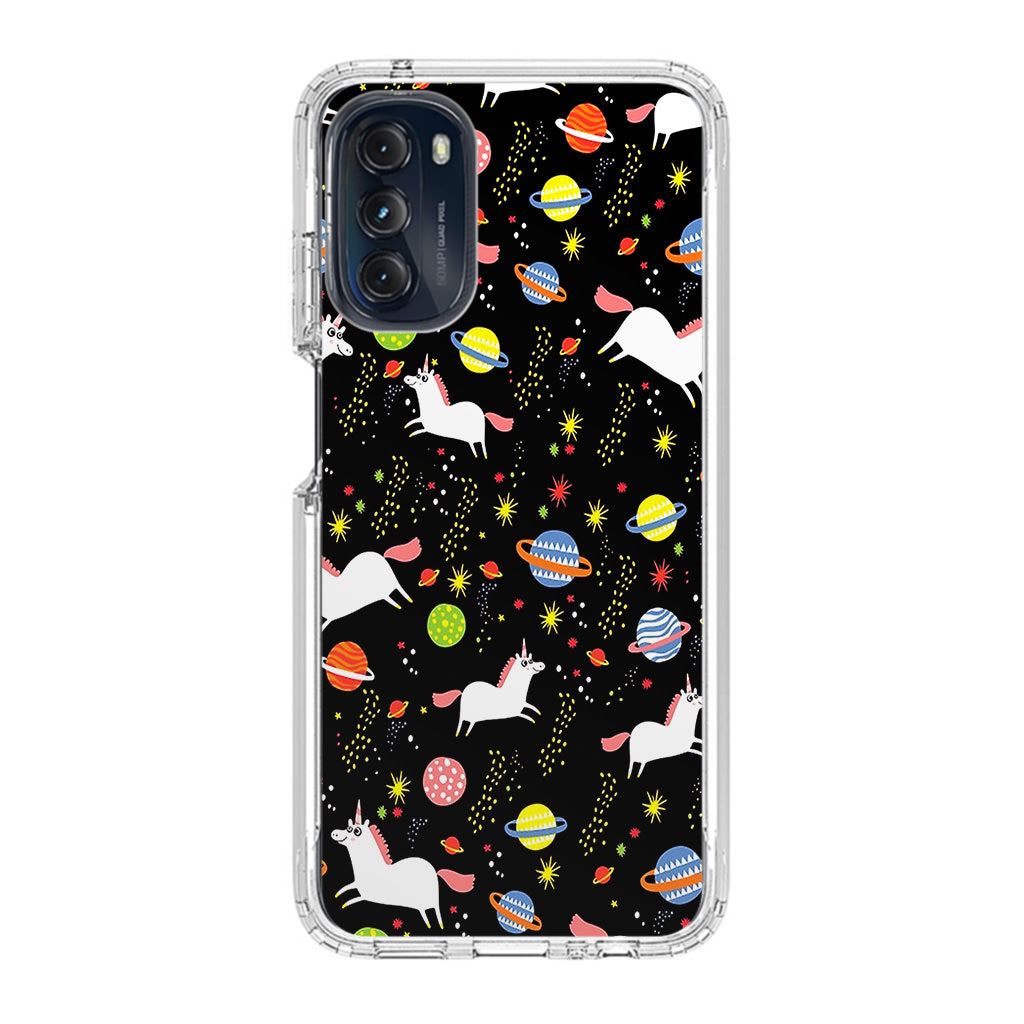 Space Unicorn Pattern Motorola Moto G 5G 2022 Case