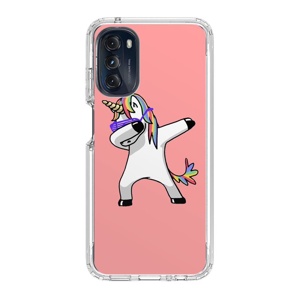 Unicorn Dabbing Pink Motorola Moto G 5G 2022 Case