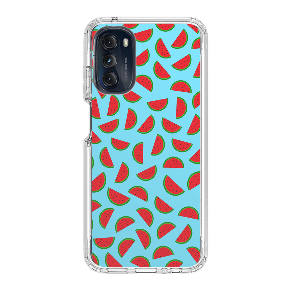 Watermelon Fruit Pattern Blue Motorola Moto G 5G 2022 Case