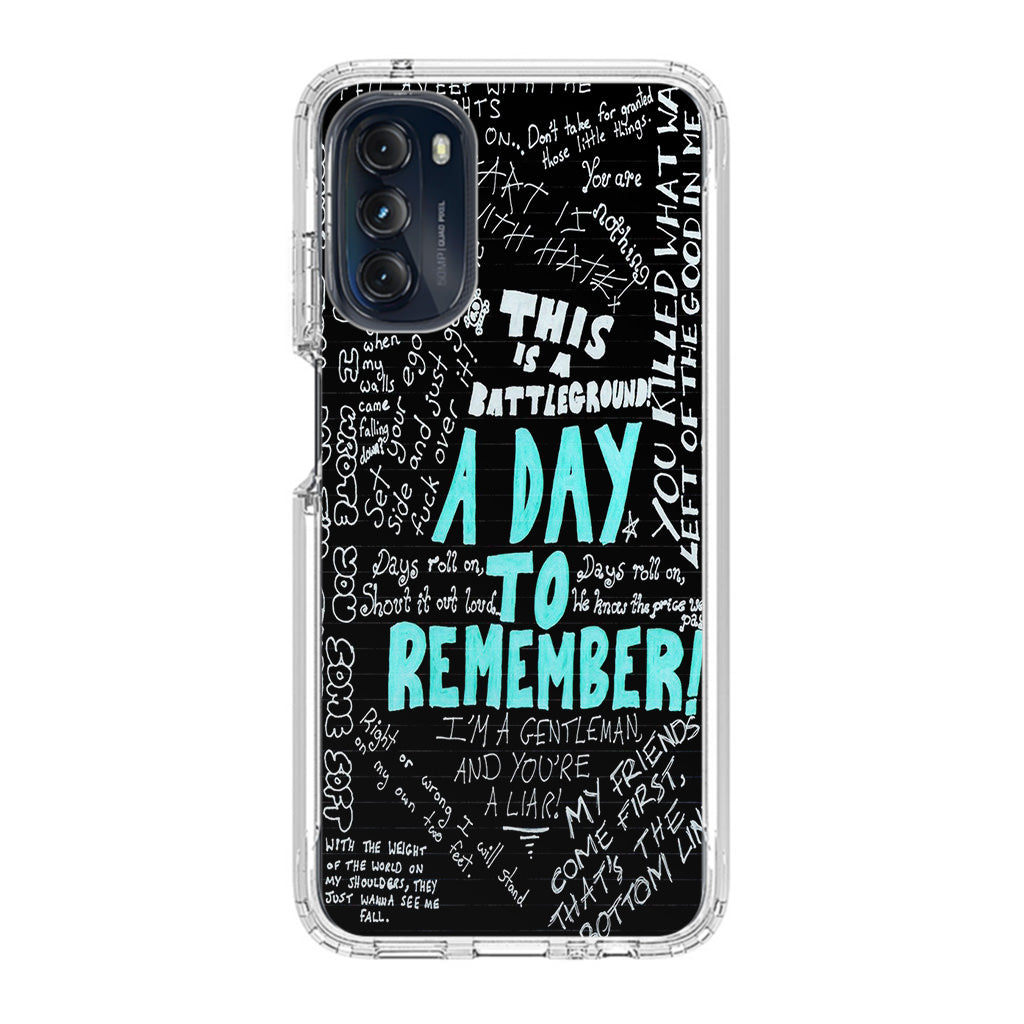 A Day To Remember Quote Motorola Moto G 5G 2022 Case