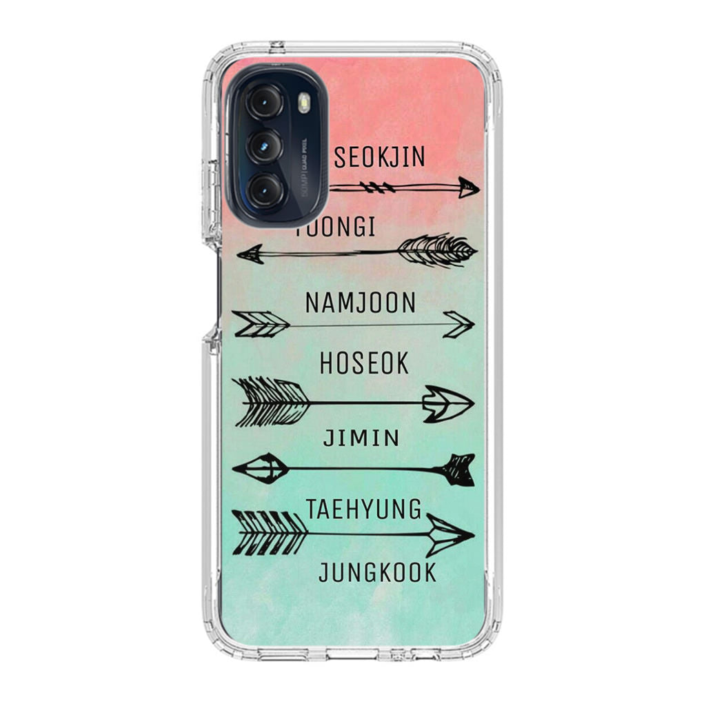 BTS Members Name Motorola Moto G 5G 2022 Case