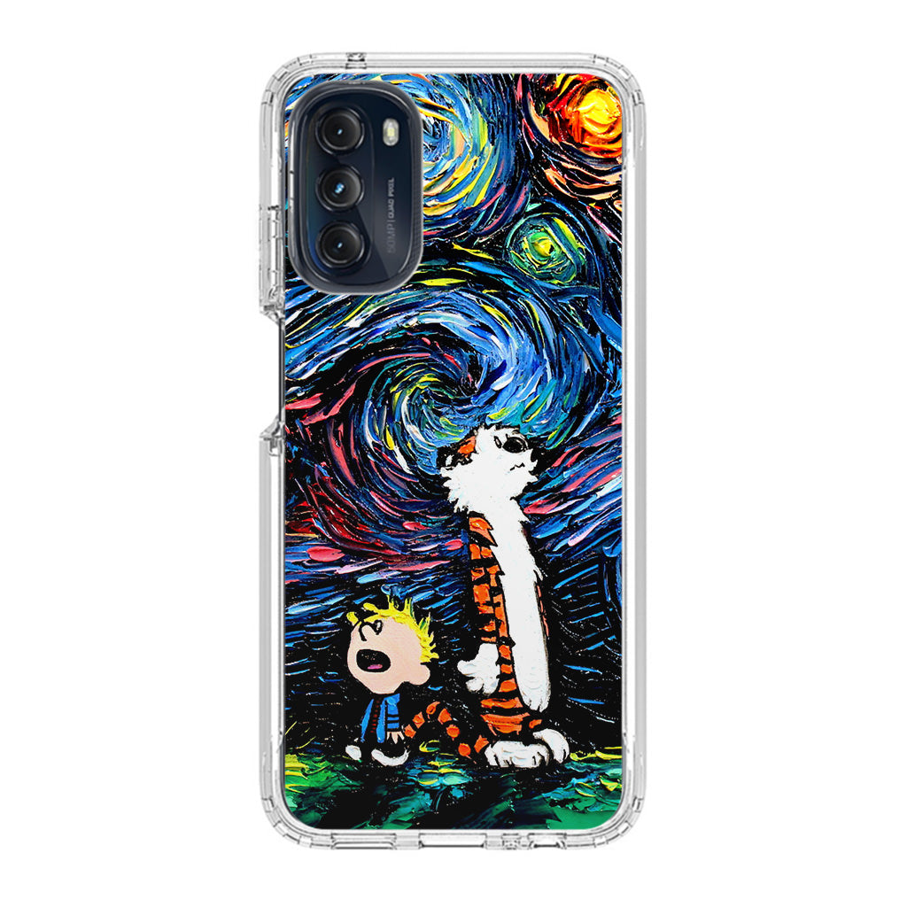 Calvin Art At Starry Night Motorola Moto G 5G 2022 Case