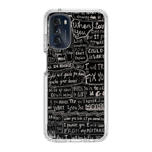 Fix You Lyrics Motorola Moto G 5G 2022 Case