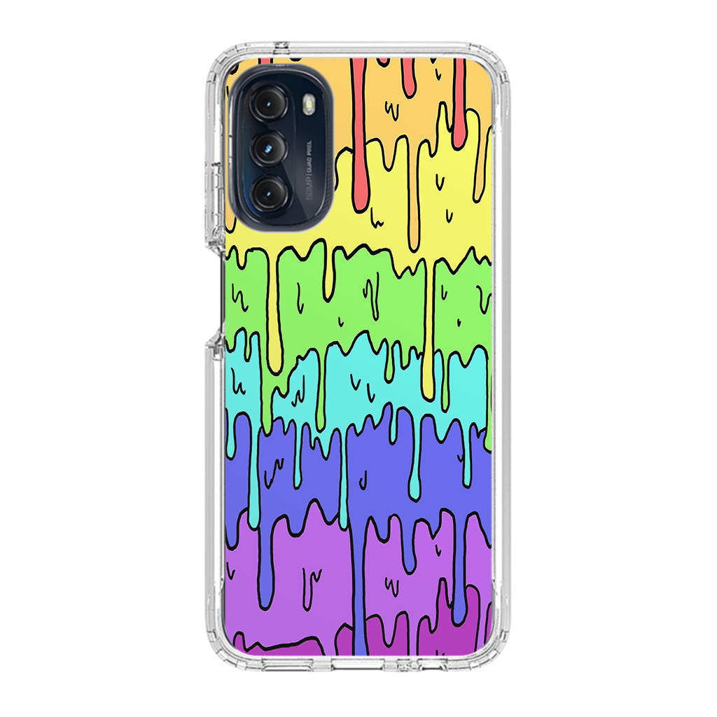 Pastel Kawaii Melting Rainbow Motorola Moto G 5G 2022 Case