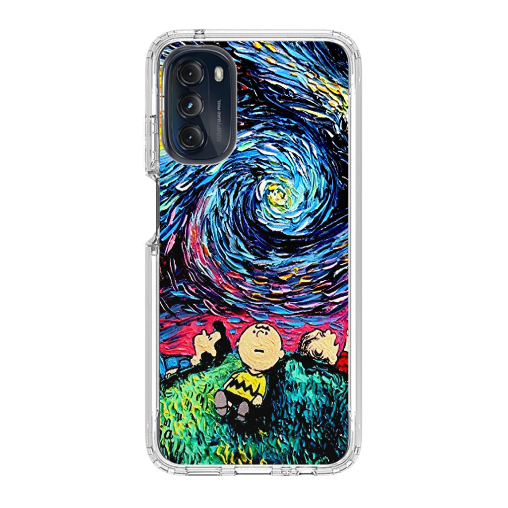 Peanuts At Starry Night Motorola Moto G 5G 2022 Case