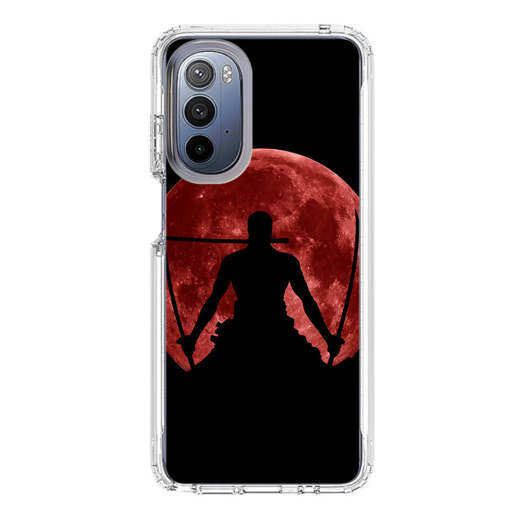 Silhouette Of Zoro In Santoryu Mode Motorola Moto G Stylus 5G 2022 Case