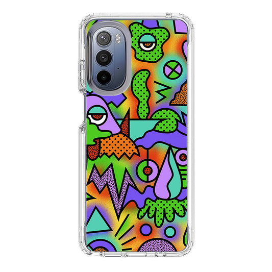 Abstract Colorful Doodle Art Motorola Moto G Stylus 5G 2022 Case