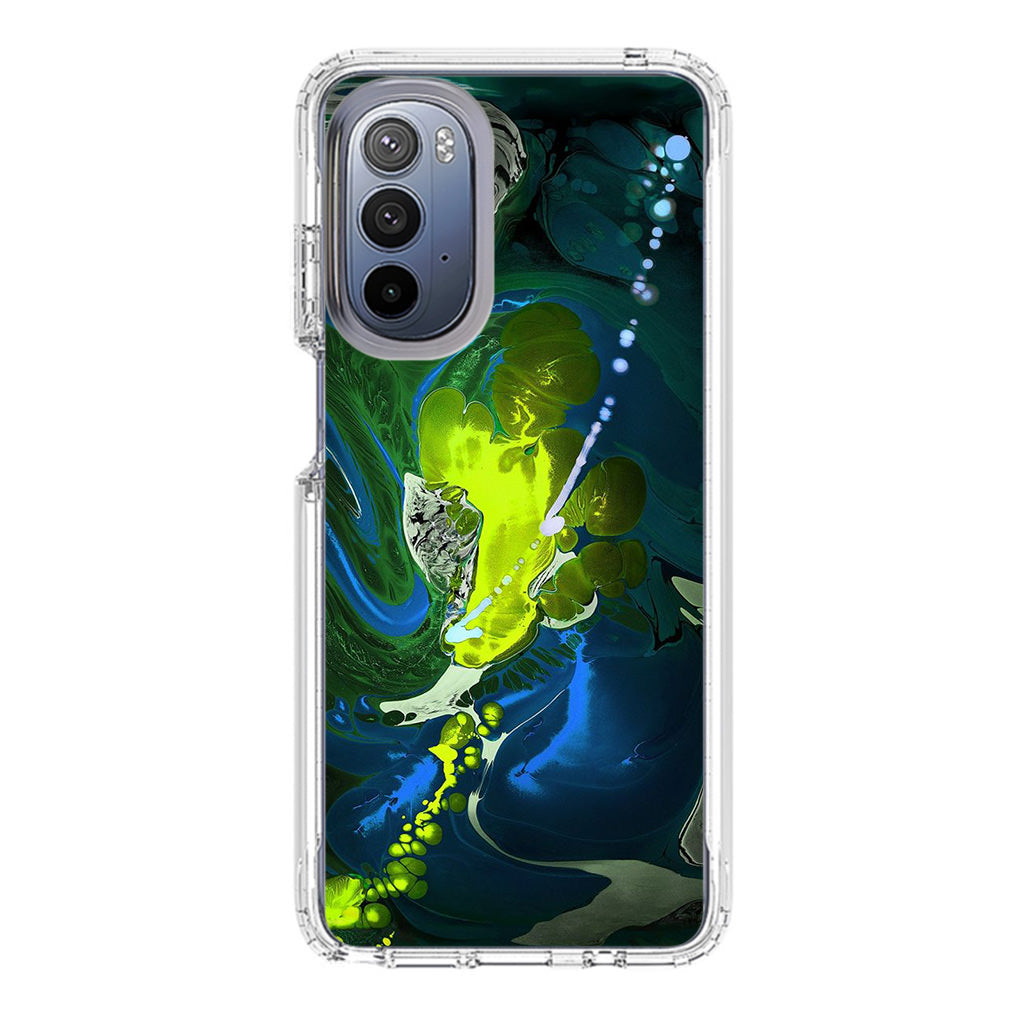 Abstract Green Blue Art Motorola Moto G Stylus 5G 2022 Case