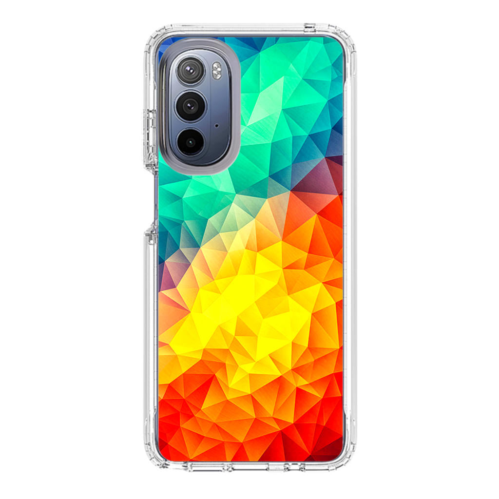 Abstract Multicolor Cubism Painting Motorola Moto G Stylus 5G 2022 Case