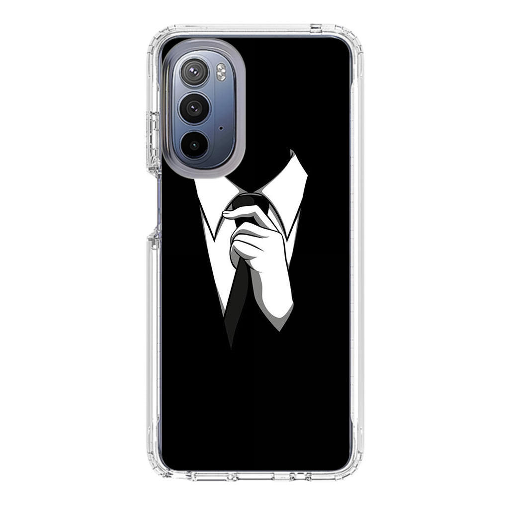 Anonymous Black White Tie Motorola Moto G Stylus 5G 2022 Case