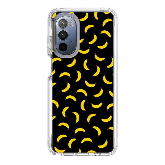 Bananas Fruit Pattern Black Motorola Moto G Stylus 5G 2022 Case