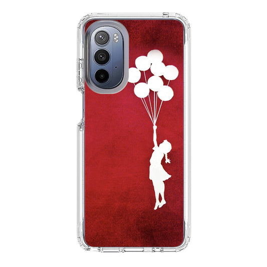 Banksy Girl With Balloons Red Motorola Moto G Stylus 5G 2022 Case