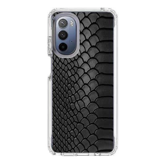 Black Snake Skin Texture Motorola Moto G Stylus 5G 2022 Case