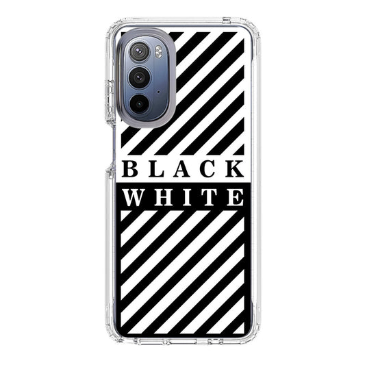 Black White Stripes Motorola Moto G Stylus 5G 2022 Case