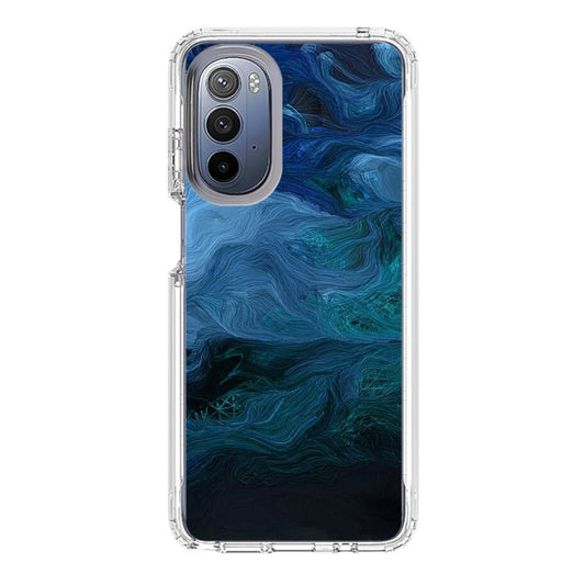 Blue Abstract Art Motorola Moto G Stylus 5G 2022 Case