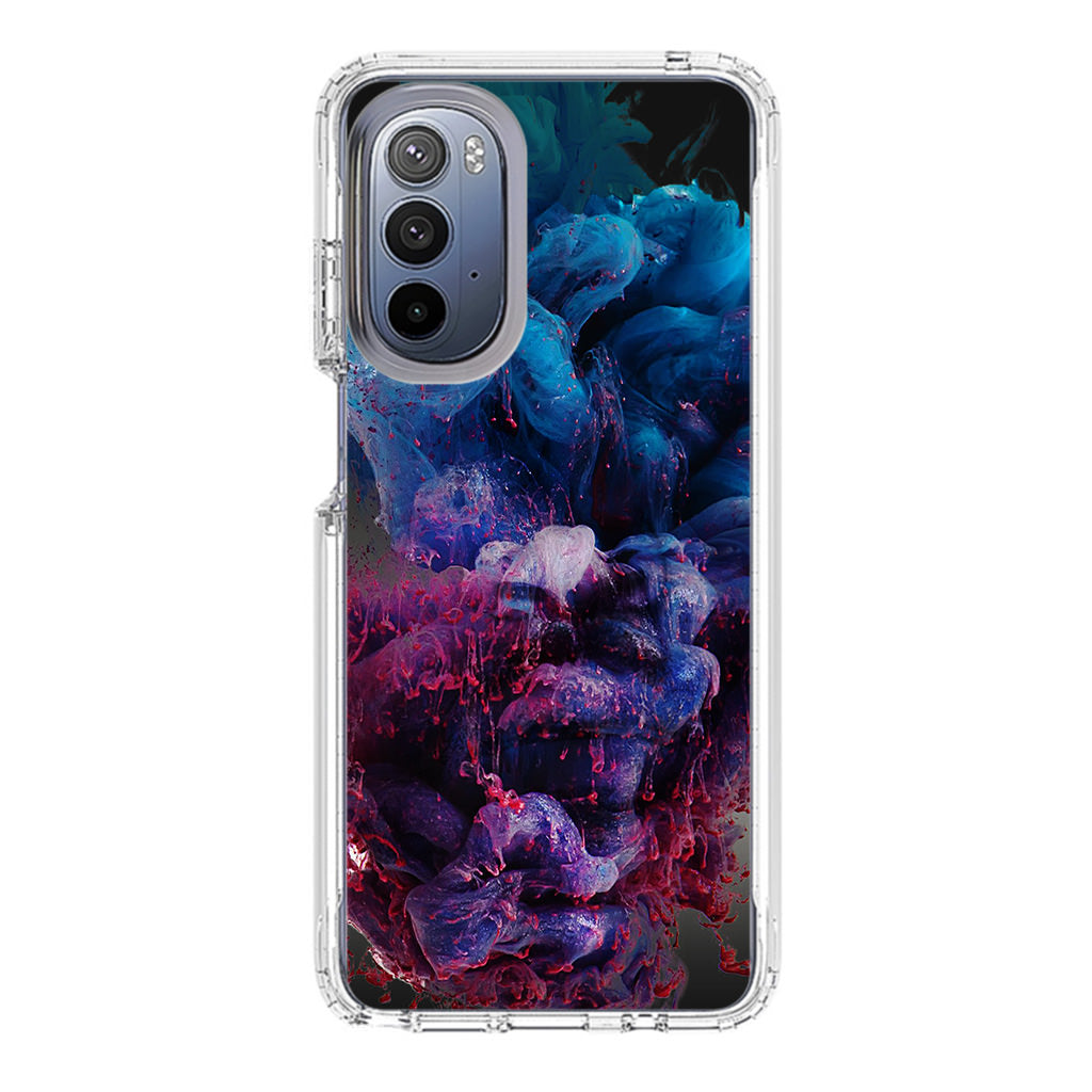 Colorful Dust Art on Black Motorola Moto G Stylus 5G 2022 Case
