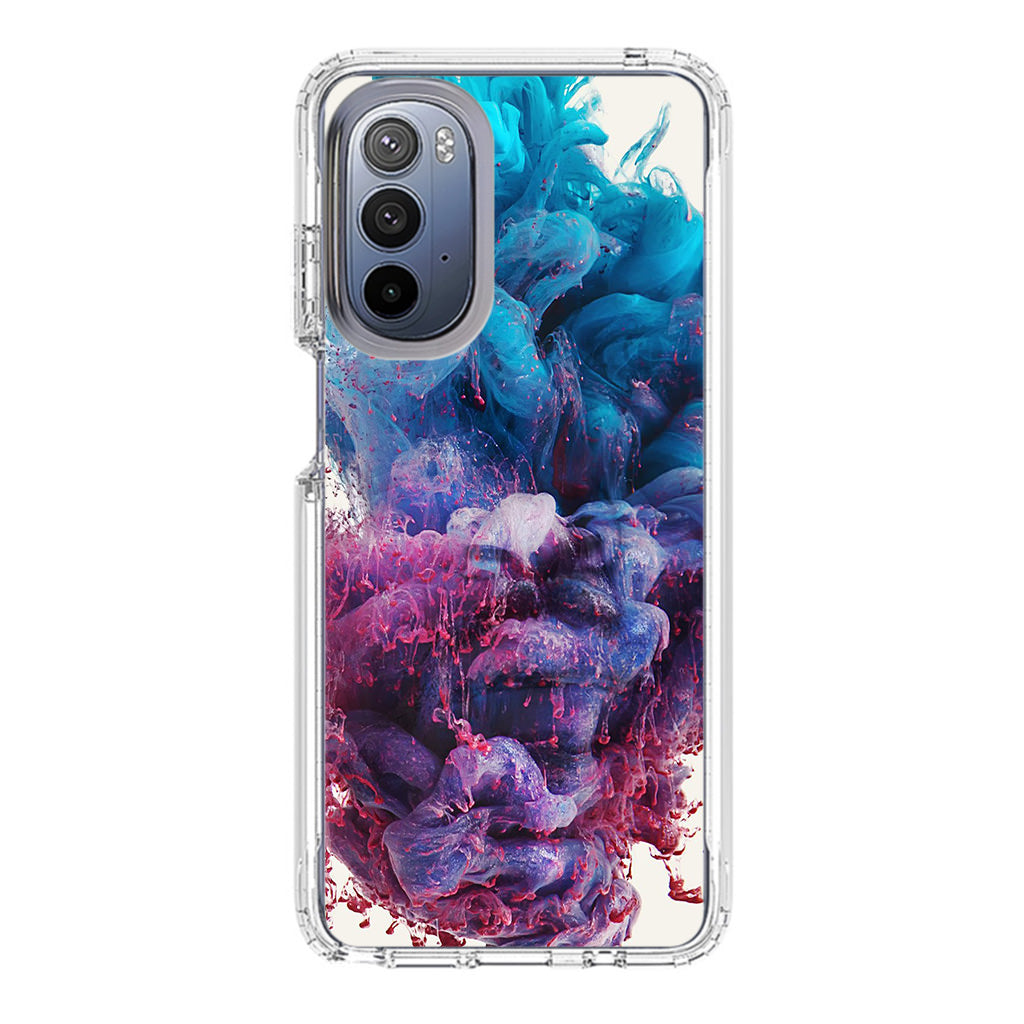 Colorful Dust Art on White Motorola Moto G Stylus 5G 2022 Case