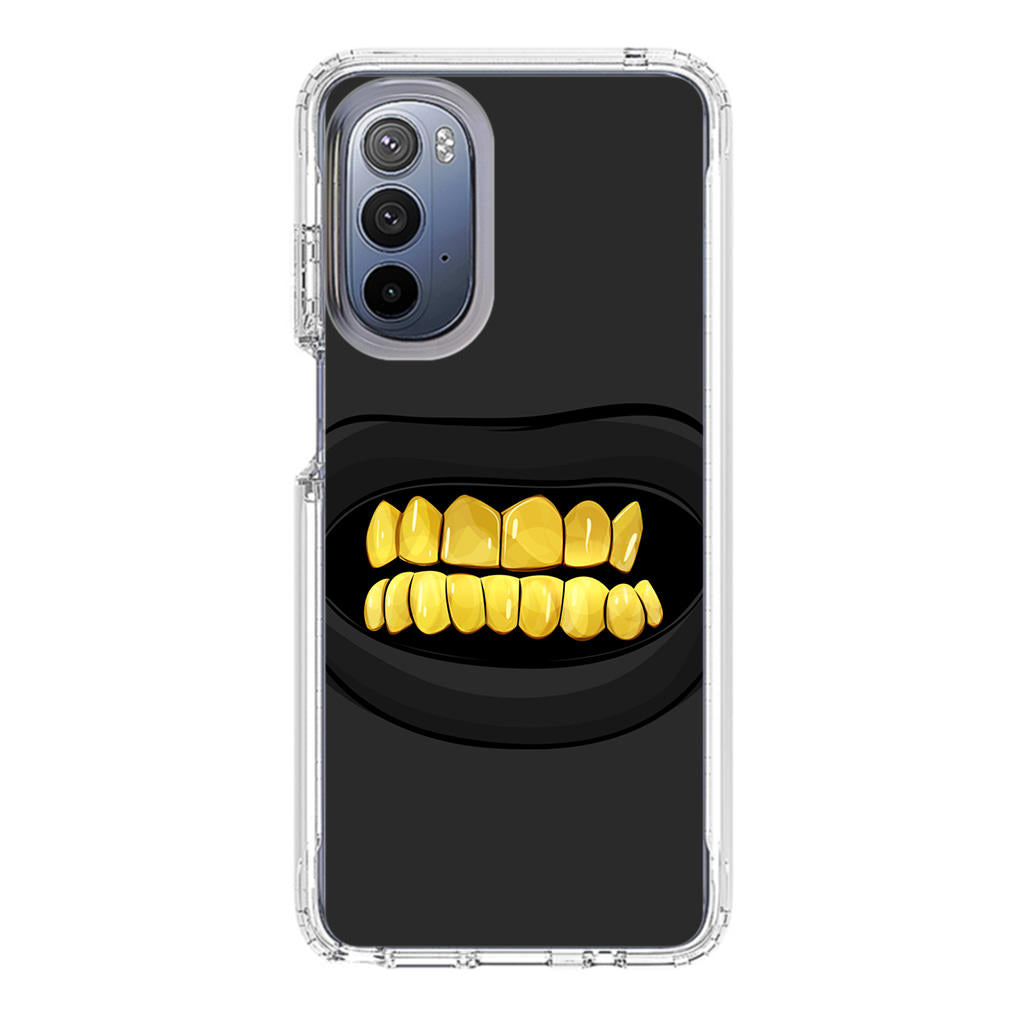 Gold Grillz Motorola Moto G Stylus 5G 2022 Case