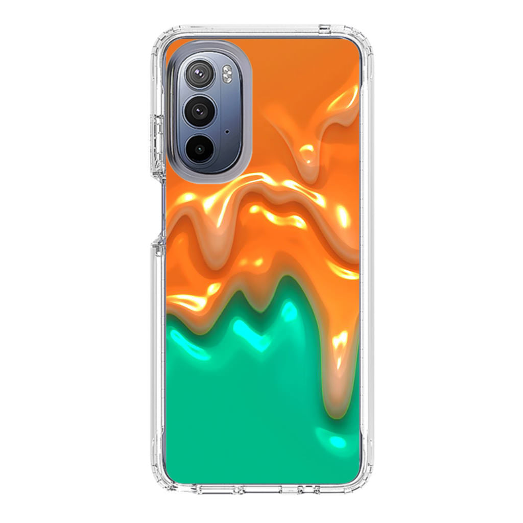 Orange Paint Dripping Motorola Moto G Stylus 5G 2022 Case