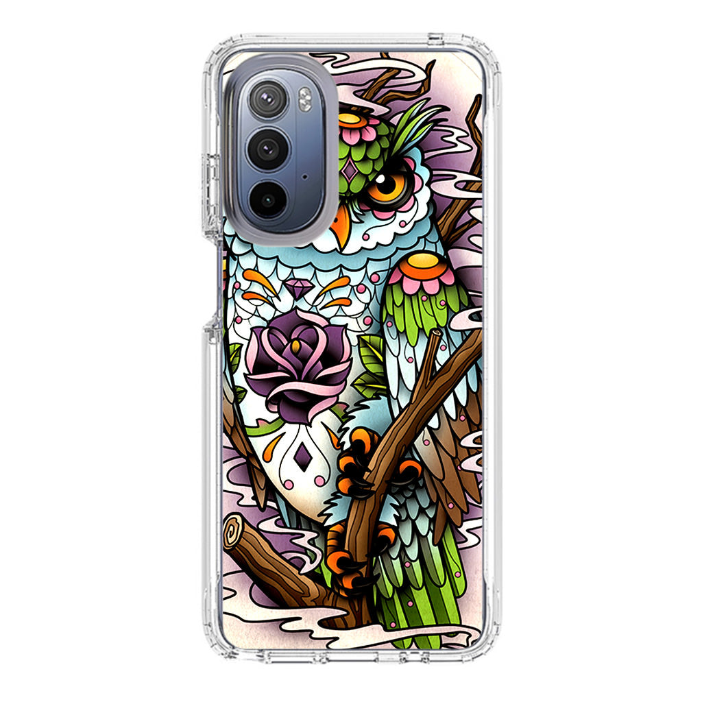 Sugar Skull Owl Tattoo Motorola Moto G Stylus 5G 2022 Case