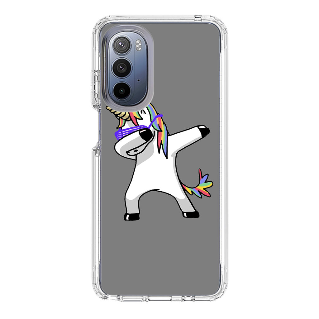 Unicorn Dabbing Grey Motorola Moto G Stylus 5G 2022 Case