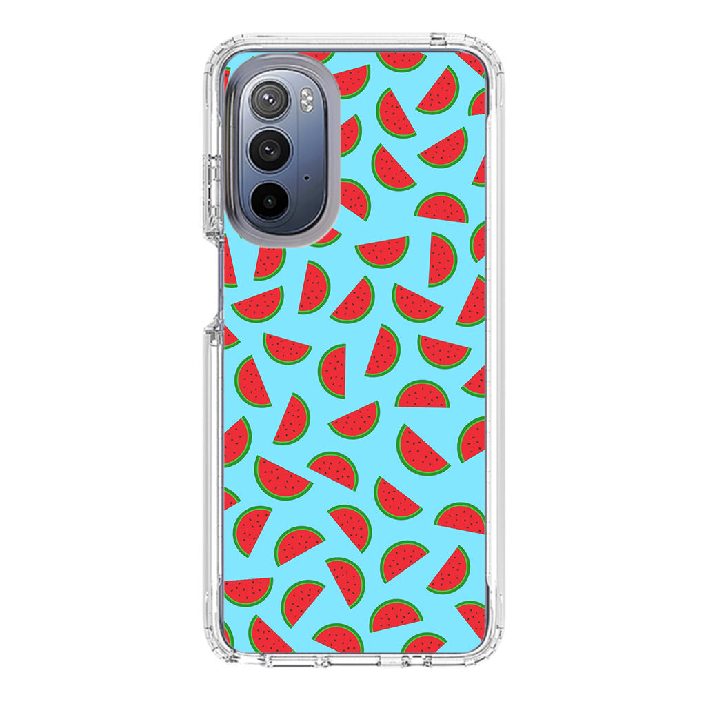 Watermelon Fruit Pattern Blue Motorola Moto G Stylus 5G 2022 Case