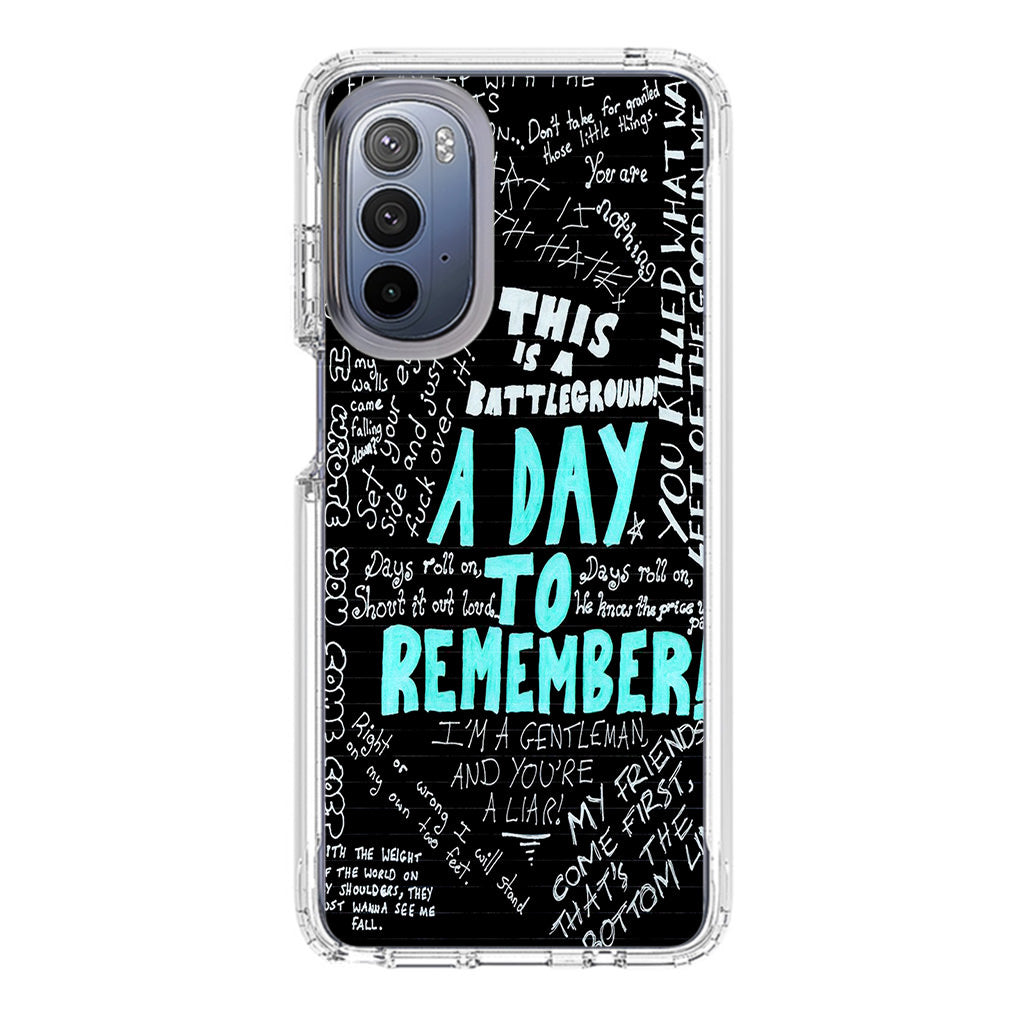 A Day To Remember Quote Motorola Moto G Stylus 5G 2022 Case