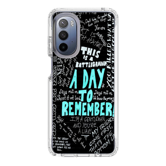 A Day To Remember Quote Motorola Moto G Stylus 5G 2022 Case