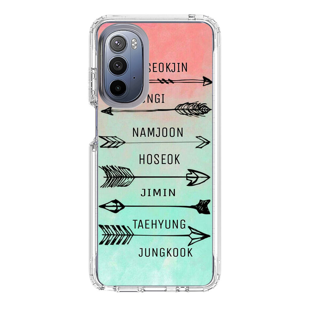 BTS Members Name Motorola Moto G Stylus 5G 2022 Case