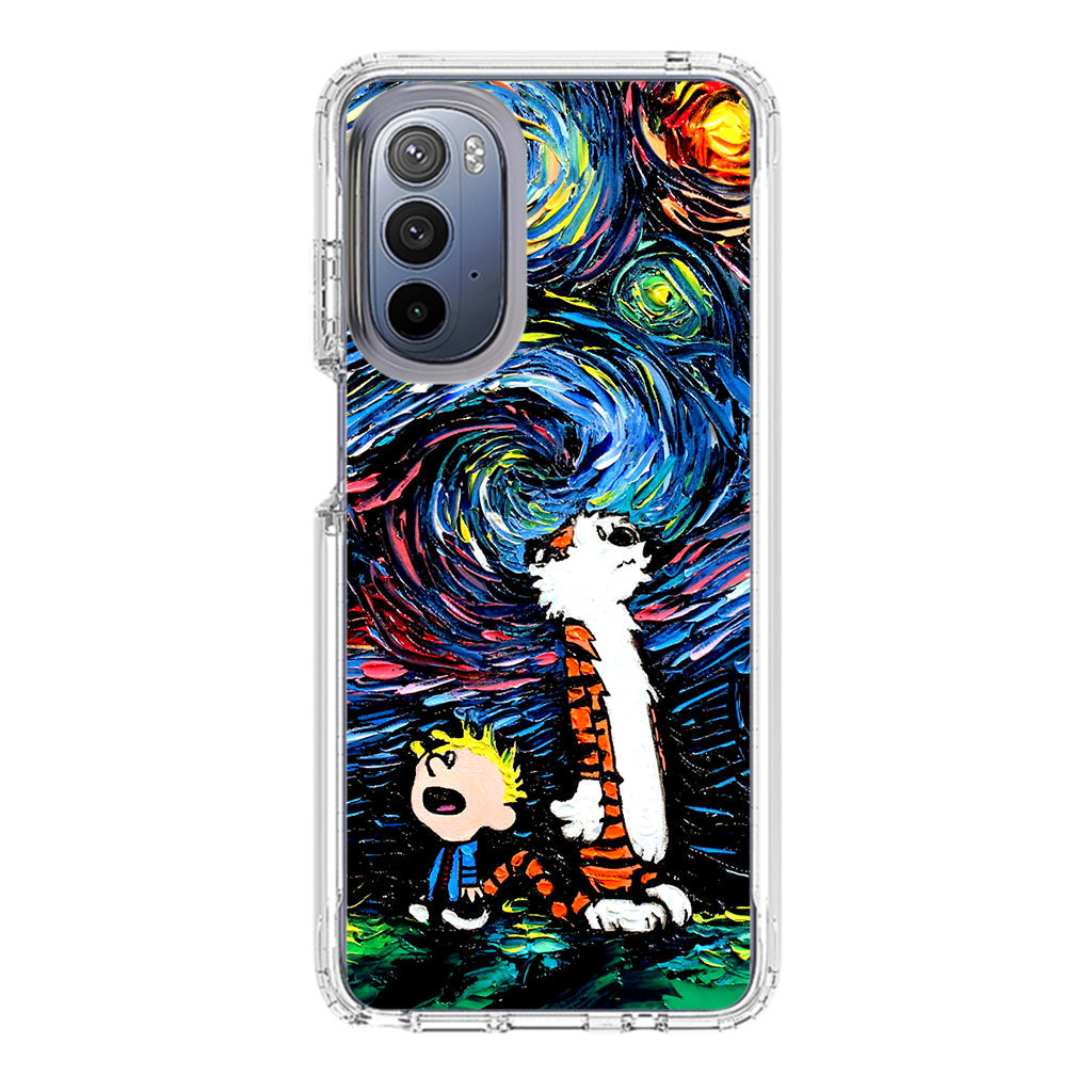 Calvin Art At Starry Night Motorola Moto G Stylus 5G 2022 Case