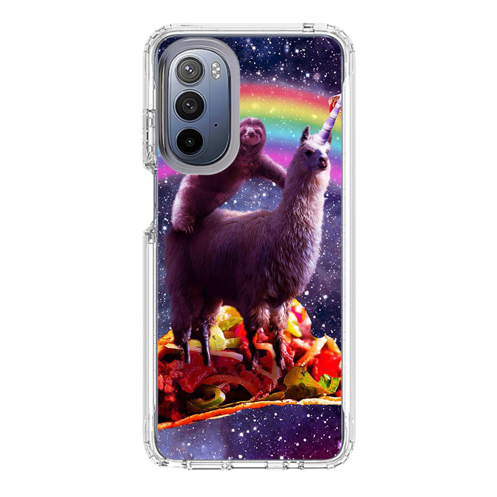 LLama And Sloth On Space Motorola Moto G Stylus 5G 2022 Case