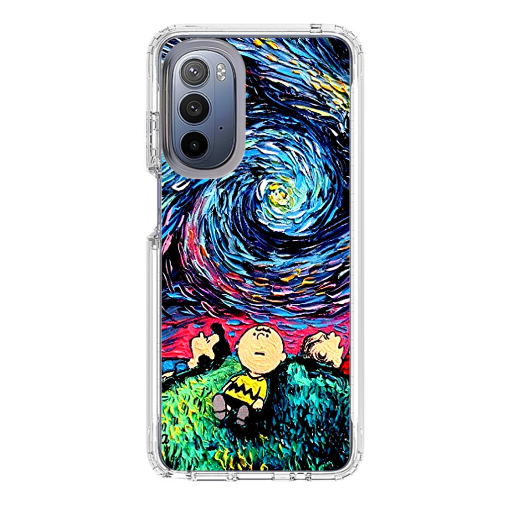 Peanuts At Starry Night Motorola Moto G Stylus 5G 2022 Case