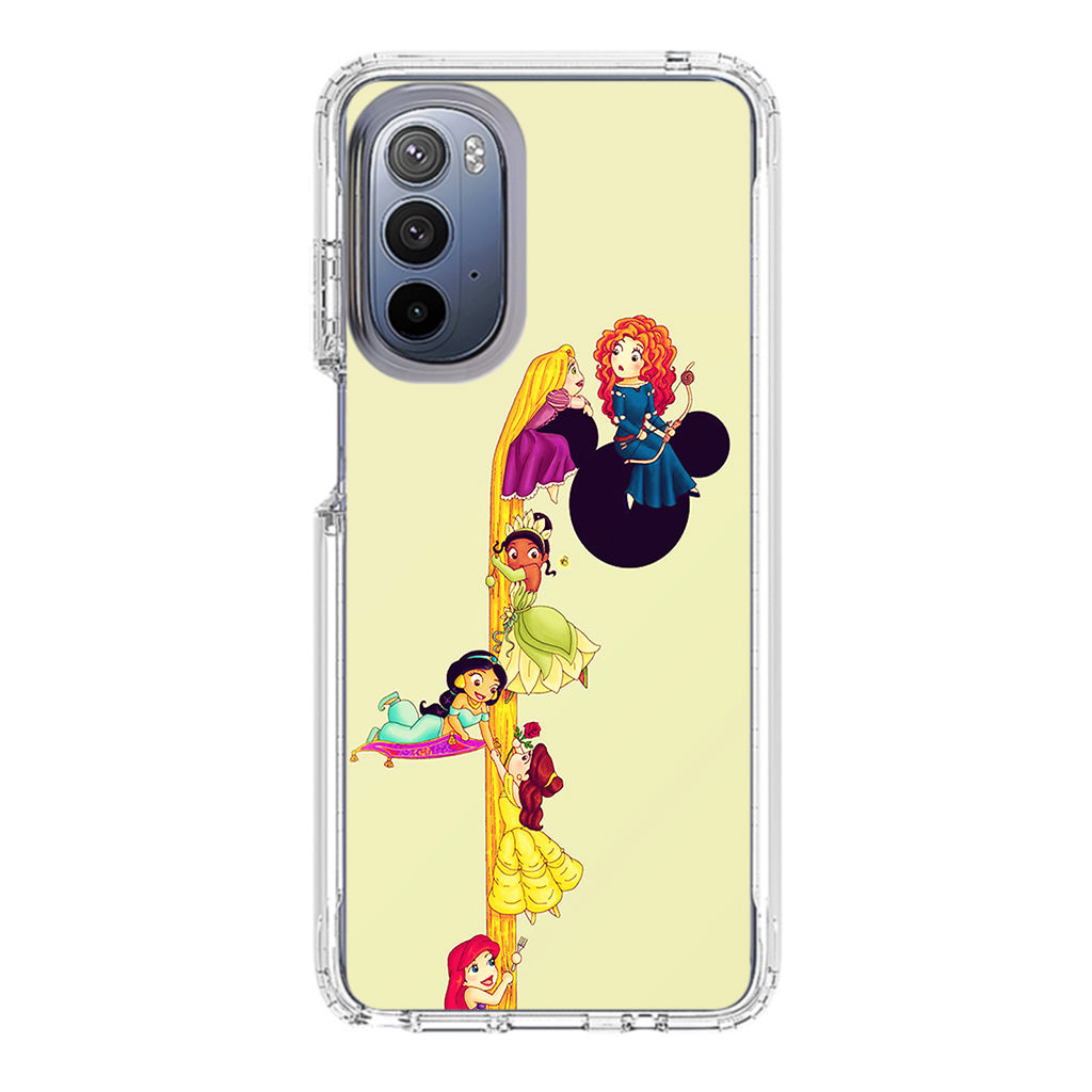 Princesses Climbing Rapunzel's Hair Motorola Moto G Stylus 5G 2022 Case