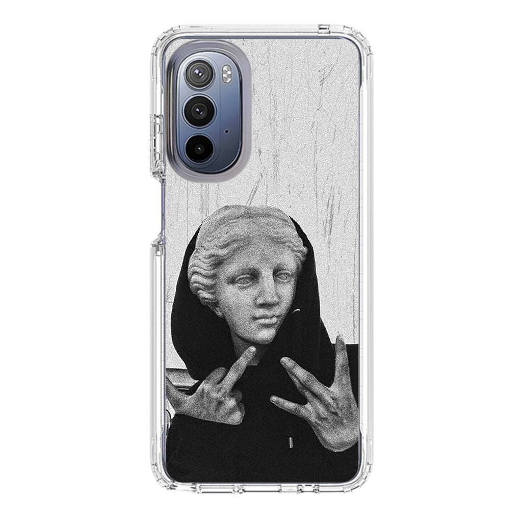 Greek Statue Wearing Hoodie Motorola Moto G Stylus 5G 2022 Case